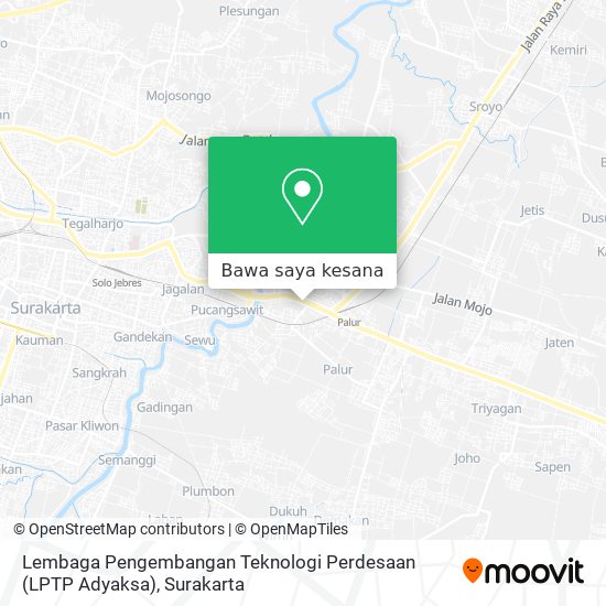 Peta Lembaga Pengembangan Teknologi Perdesaan (LPTP Adyaksa)