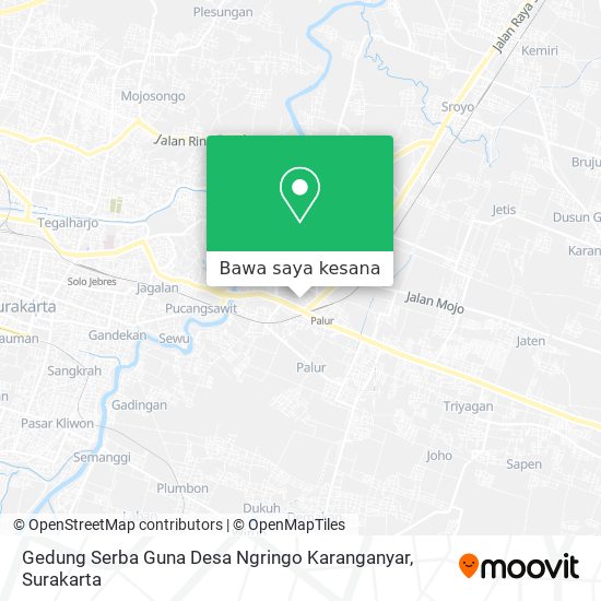 Peta Gedung Serba Guna Desa Ngringo Karanganyar