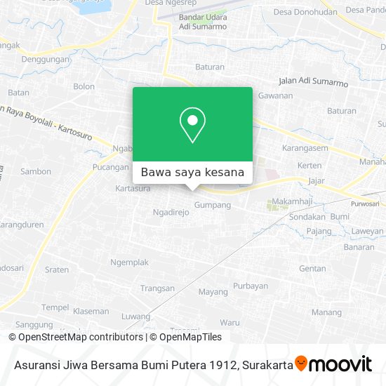Peta Asuransi Jiwa Bersama Bumi Putera 1912