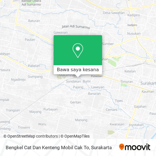 Peta Bengkel Cat Dan Kenteng Mobil Cak To