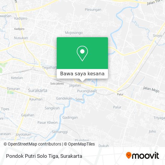 Peta Pondok Putri Solo Tiga