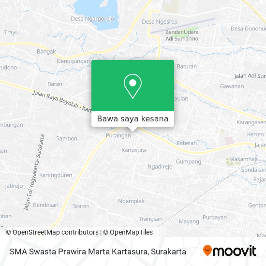 Peta SMA Swasta Prawira Marta Kartasura