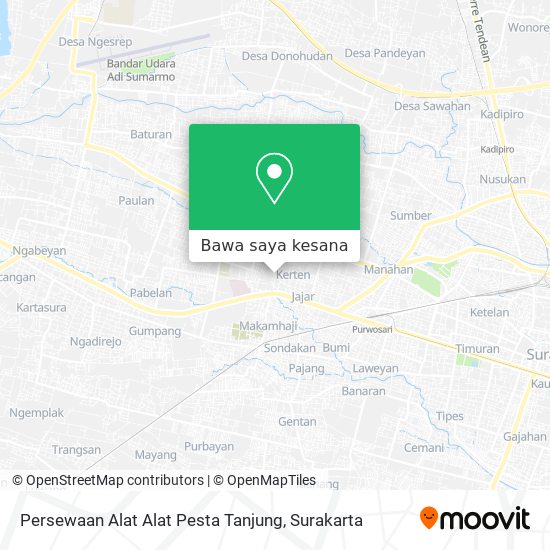 Peta Persewaan Alat Alat Pesta Tanjung
