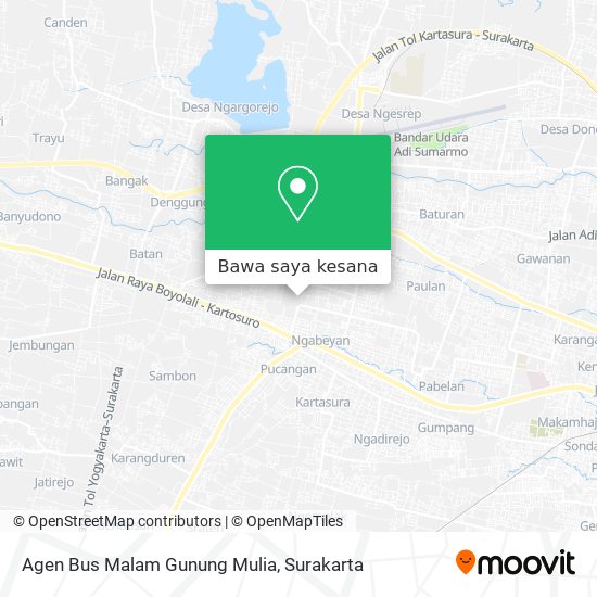 Peta Agen Bus Malam Gunung Mulia