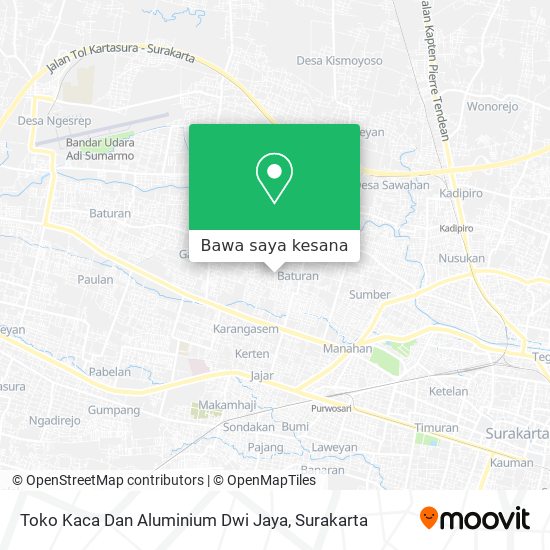 Peta Toko Kaca Dan Aluminium Dwi Jaya