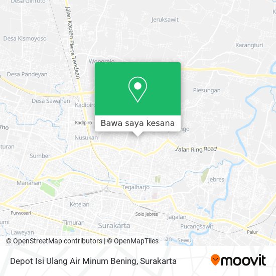 Peta Depot Isi Ulang Air Minum Bening
