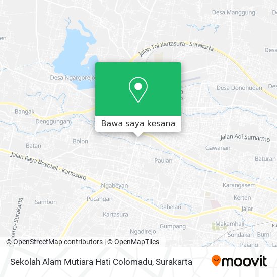 Peta Sekolah Alam Mutiara Hati Colomadu