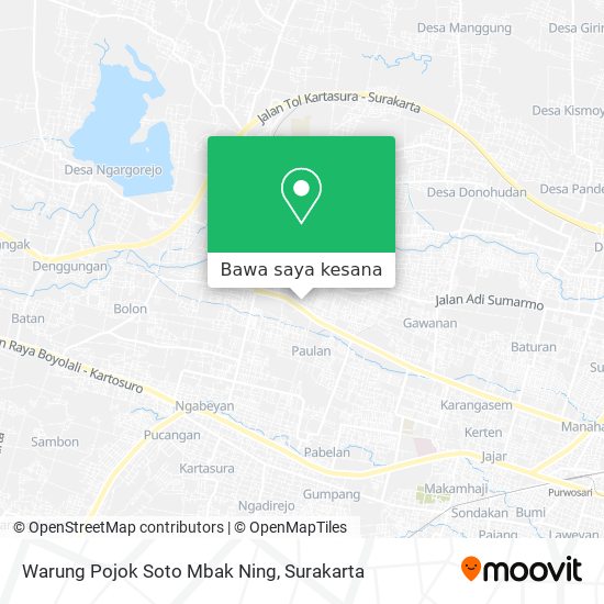 Peta Warung Pojok Soto Mbak Ning