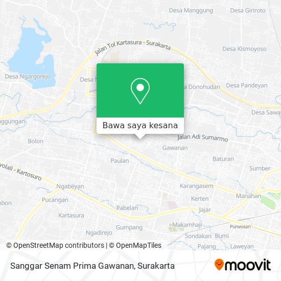 Peta Sanggar Senam Prima Gawanan