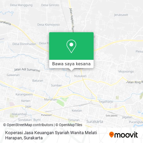 Peta Koperasi Jasa Keuangan Syariah Wanita Melati Harapan
