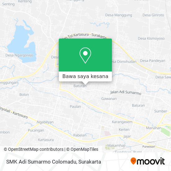 Peta SMK Adi Sumarmo Colomadu