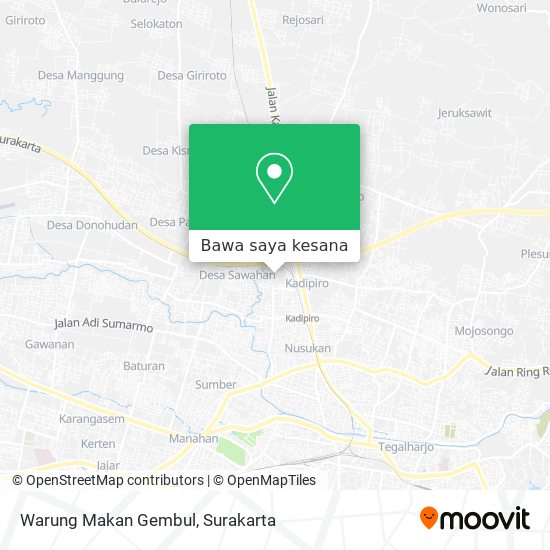 Peta Warung Makan Gembul