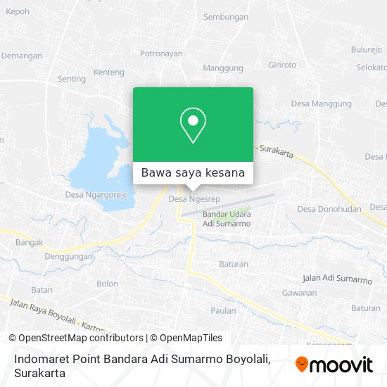 Peta Indomaret Point Bandara Adi Sumarmo Boyolali
