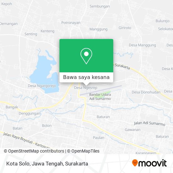 Peta Kota Solo, Jawa Tengah