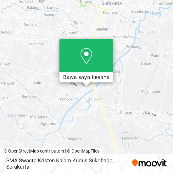 Peta SMA Swasta Kristen Kalam Kudus Sukoharjo