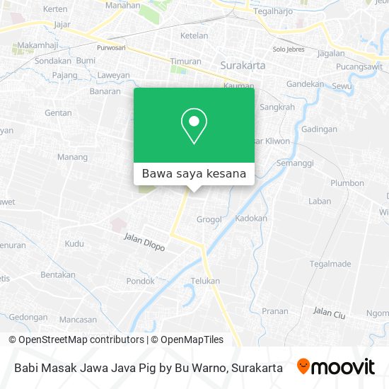 Peta Babi Masak Jawa Java Pig by Bu Warno