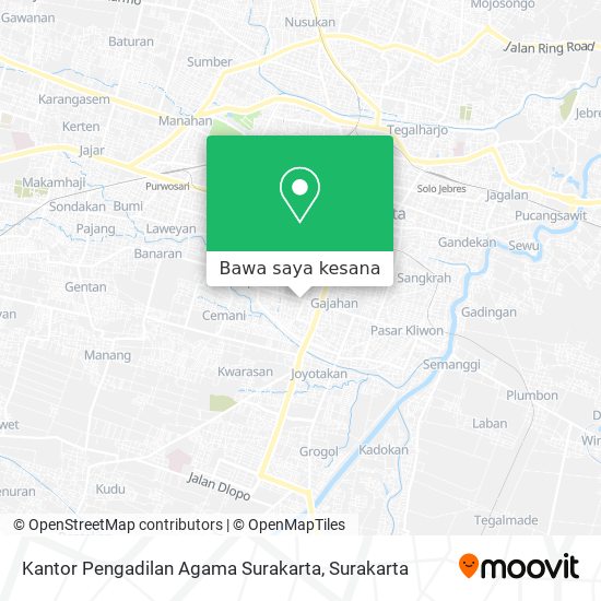 Peta Kantor Pengadilan Agama Surakarta