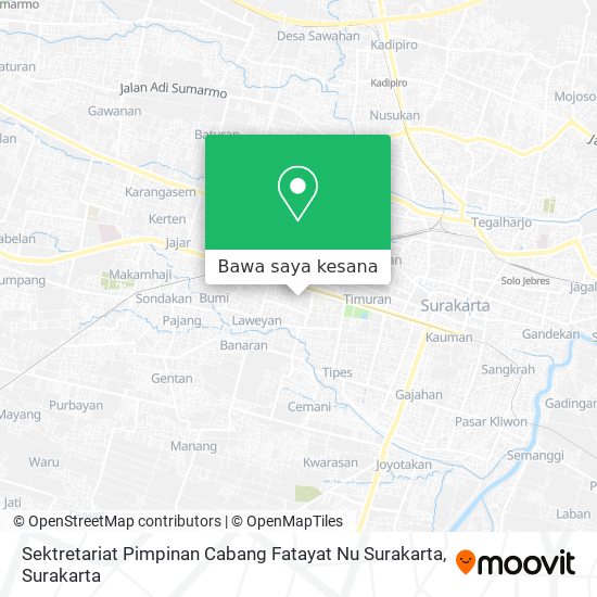 Peta Sektretariat Pimpinan Cabang Fatayat Nu Surakarta