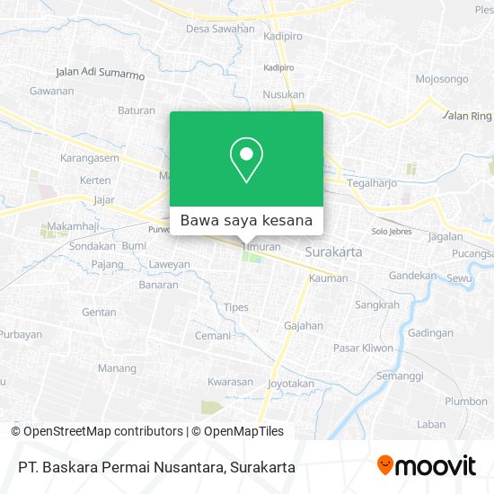 Peta PT. Baskara Permai Nusantara