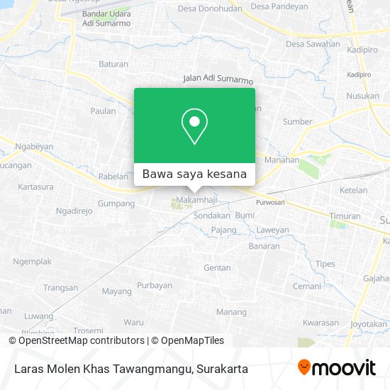 Peta Laras Molen Khas Tawangmangu