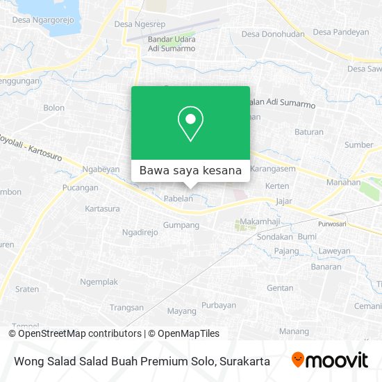 Peta Wong Salad Salad Buah Premium Solo