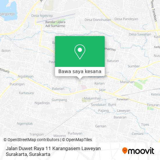 Peta Jalan Duwet Raya 11 Karangasem Laweyan Surakarta