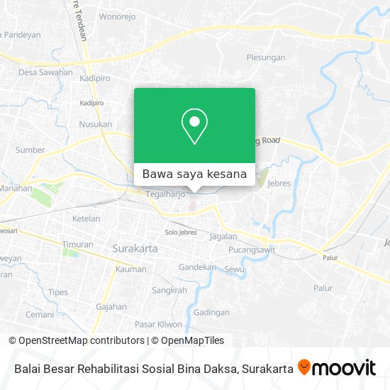 Peta Balai Besar Rehabilitasi Sosial Bina Daksa