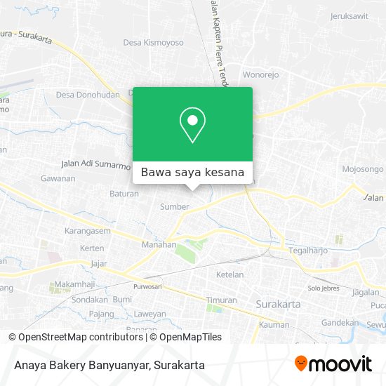 Peta Anaya Bakery Banyuanyar