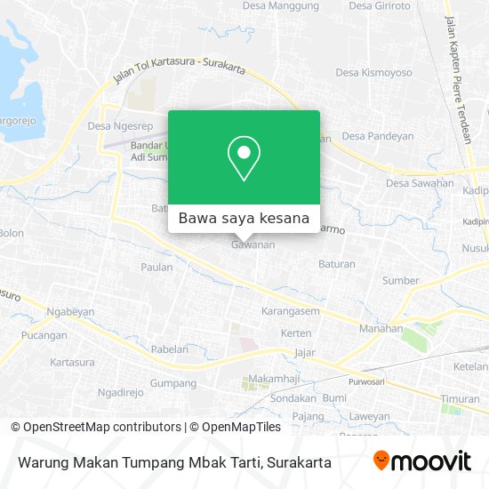 Peta Warung Makan Tumpang Mbak Tarti