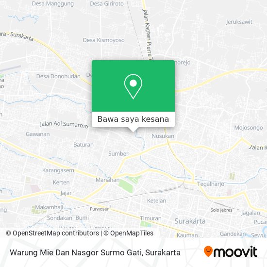 Peta Warung Mie Dan Nasgor Surmo Gati