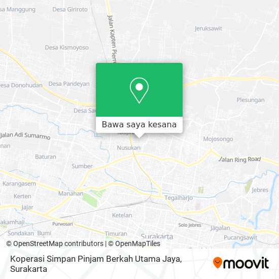 Peta Koperasi Simpan Pinjam Berkah Utama Jaya