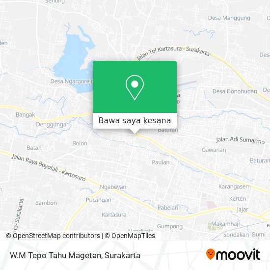 Peta W.M Tepo Tahu Magetan