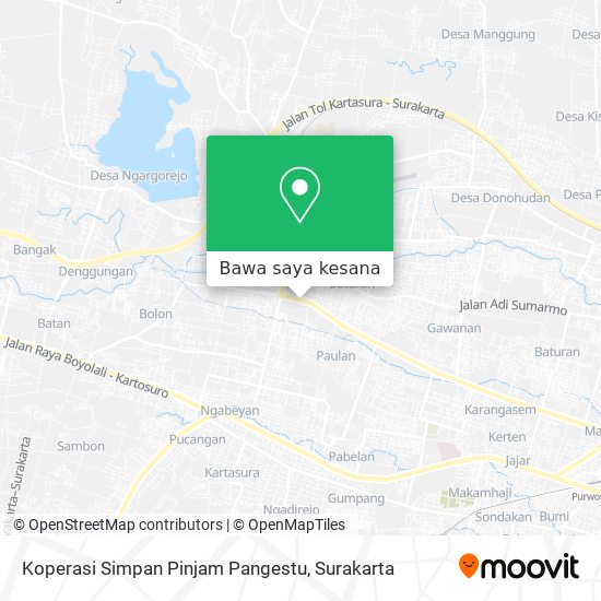 Peta Koperasi Simpan Pinjam Pangestu