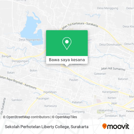 Peta Sekolah Perhotelan Liberty College