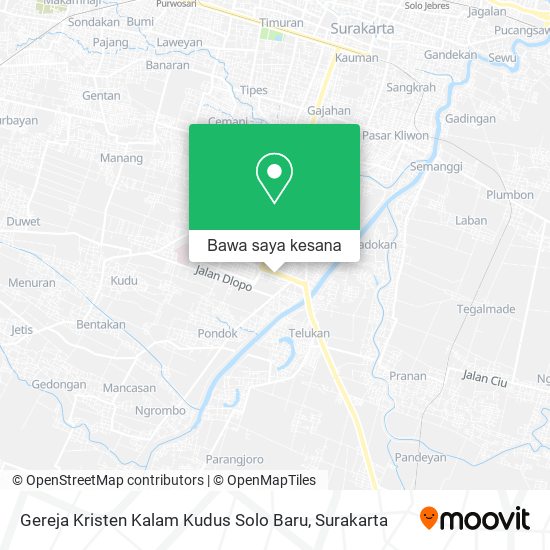 Peta Gereja Kristen Kalam Kudus Solo Baru