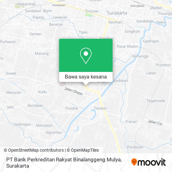 Peta PT Bank Perkreditan Rakyat Binalanggeng Mulya