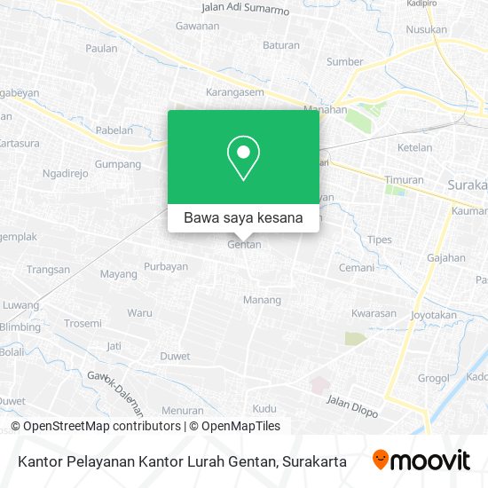 Peta Kantor Pelayanan Kantor Lurah Gentan