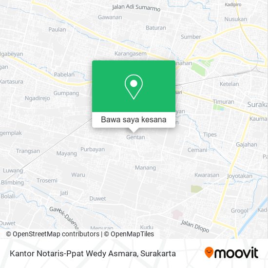Peta Kantor Notaris-Ppat Wedy Asmara
