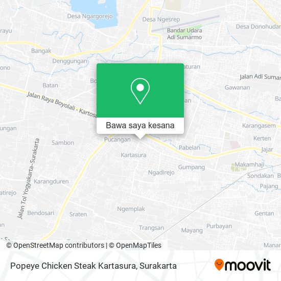 Peta Popeye Chicken Steak Kartasura