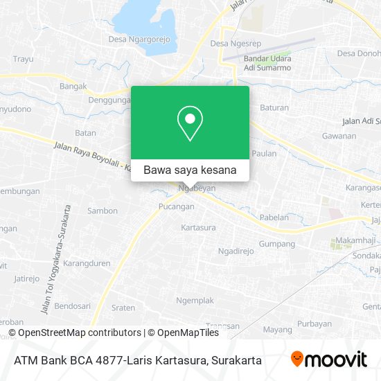 Peta ATM Bank BCA 4877-Laris Kartasura