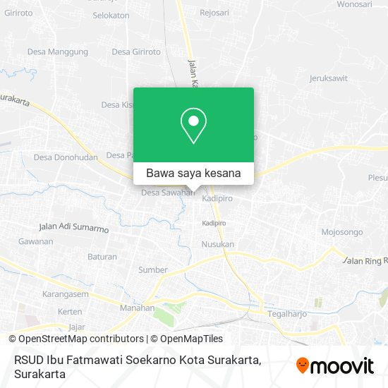 Peta RSUD Ibu Fatmawati Soekarno Kota Surakarta