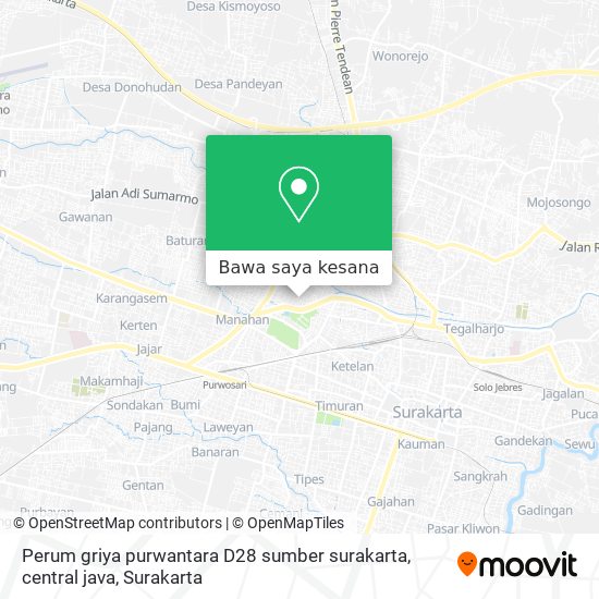 Peta Perum griya purwantara D28 sumber surakarta, central java
