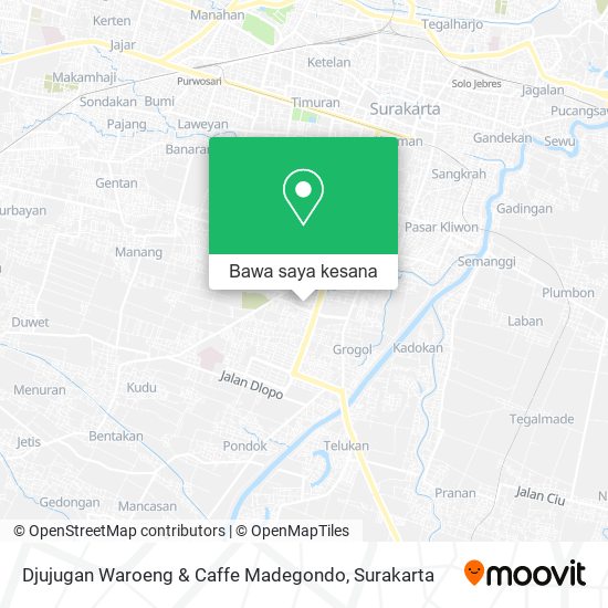 Peta Djujugan Waroeng & Caffe Madegondo