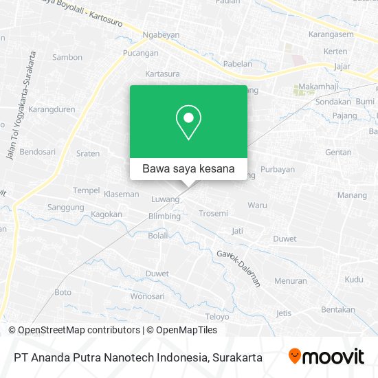 Peta PT Ananda Putra Nanotech Indonesia