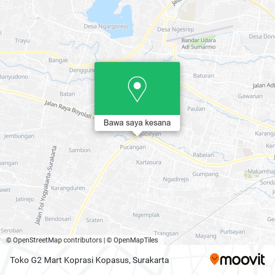 Peta Toko G2 Mart Koprasi Kopasus