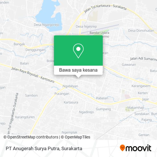 Peta PT Anugerah Surya Putra