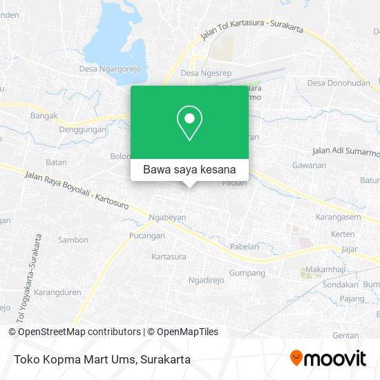 Peta Toko Kopma Mart Ums
