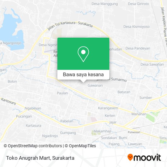 Peta Toko Anugrah Mart