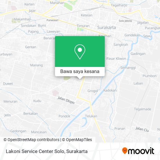 Peta Lakoni Service Center Solo
