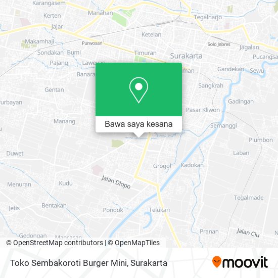 Peta Toko Sembakoroti Burger Mini